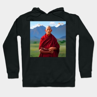 Portrait of Tibetan monk Hoodie